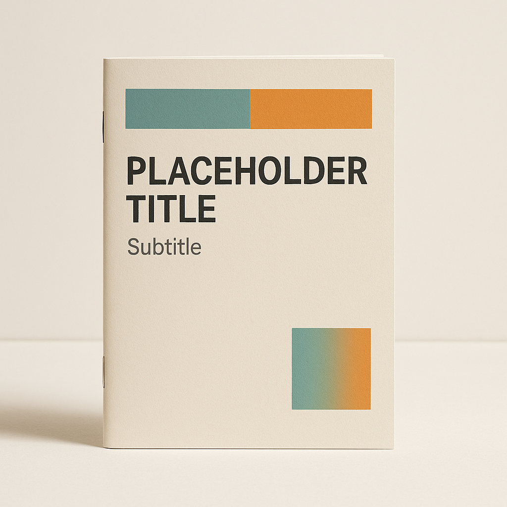 Voorkant van een geniete HVO-brochure met teal en oranje omslag