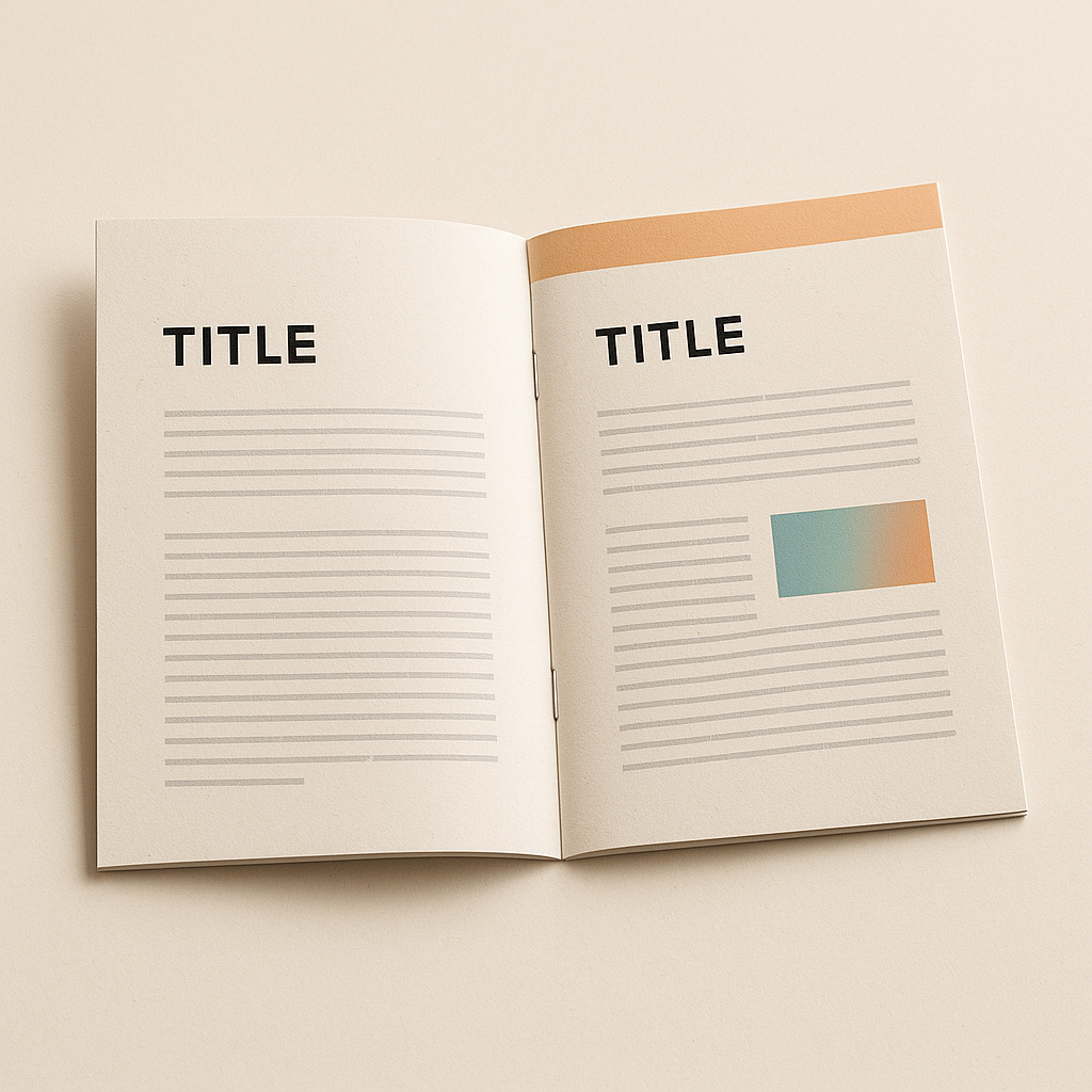 Open binnenwerk van een HVO-brochure met tekstkolommen op mat papier