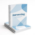 Wire-o brochures met zilverkleurige ringband, A4, stapel met half-open exemplaar